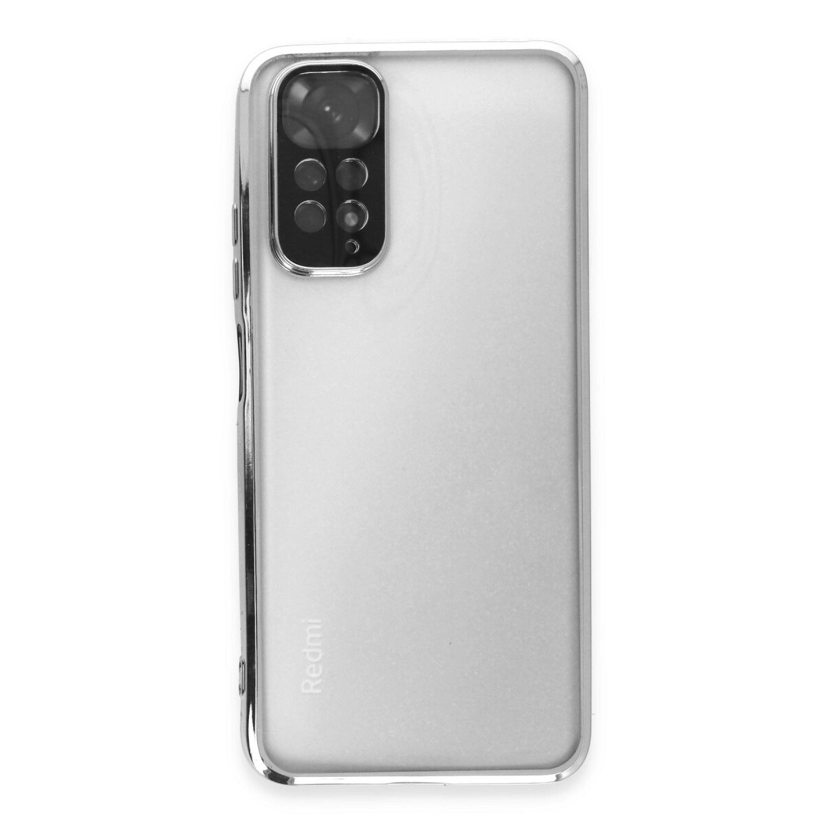Xiaomi Redmi Note 11 Kılıf Razer Lensli Silikon - Gümüş Xiaomi Redmi Note 11 Kılıf Razer Lensli Silikon - Gümüş