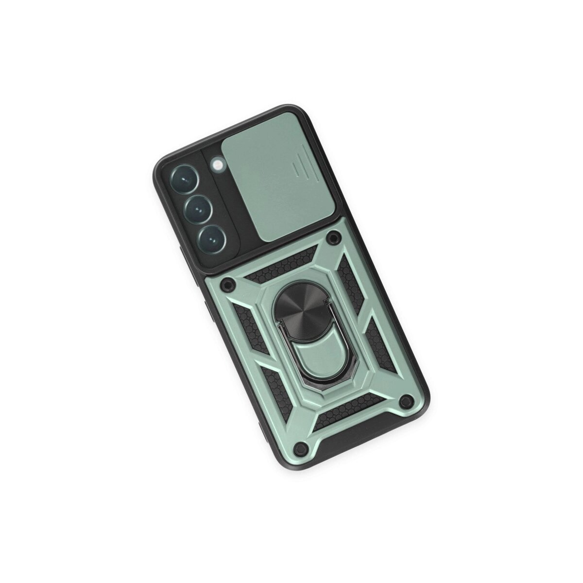 Samsung Galaxy S24 Kılıf Pars Lens Yüzüklü Silikon - Yeşil Samsung Galaxy S24 Kılıf Pars Lens Yüzüklü Silikon - Yeşil