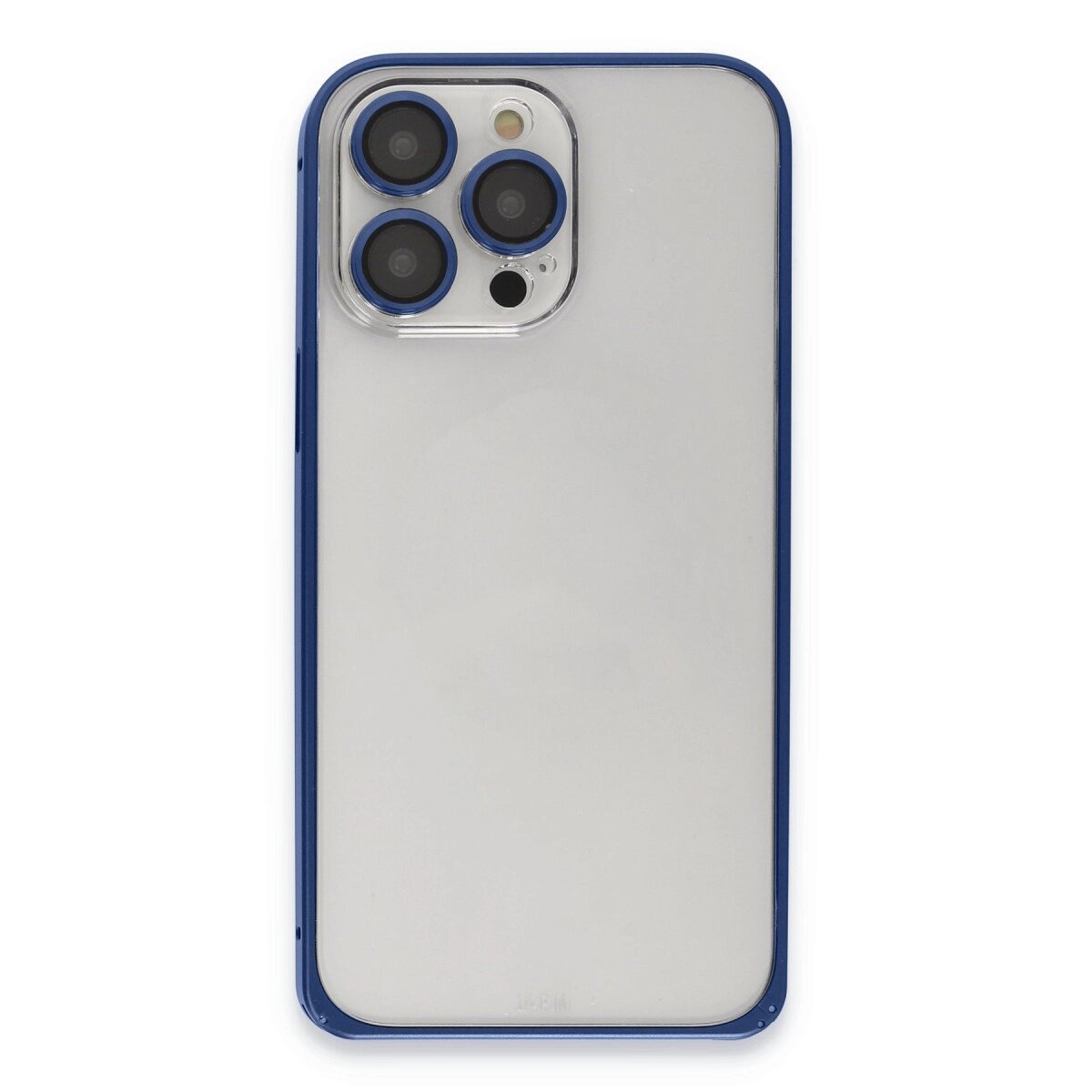 Joko İphone 15 Pro Max Metal Bumper Mat Kapak - Lacivert Joko İphone 15 Pro Max Metal Bumper Mat Kapak - Lacivert