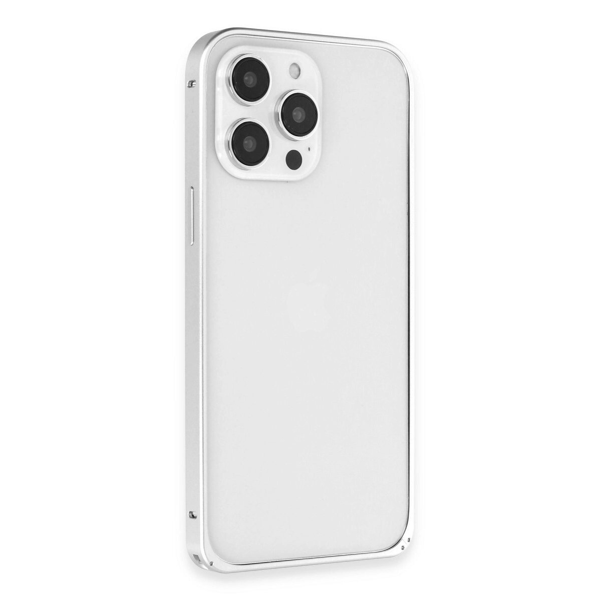 Joko İphone 15 Pro Max Metal Bumper Mat Kapak - Gümüş Joko İphone 15 Pro Max Metal Bumper Mat Kapak - Gümüş
