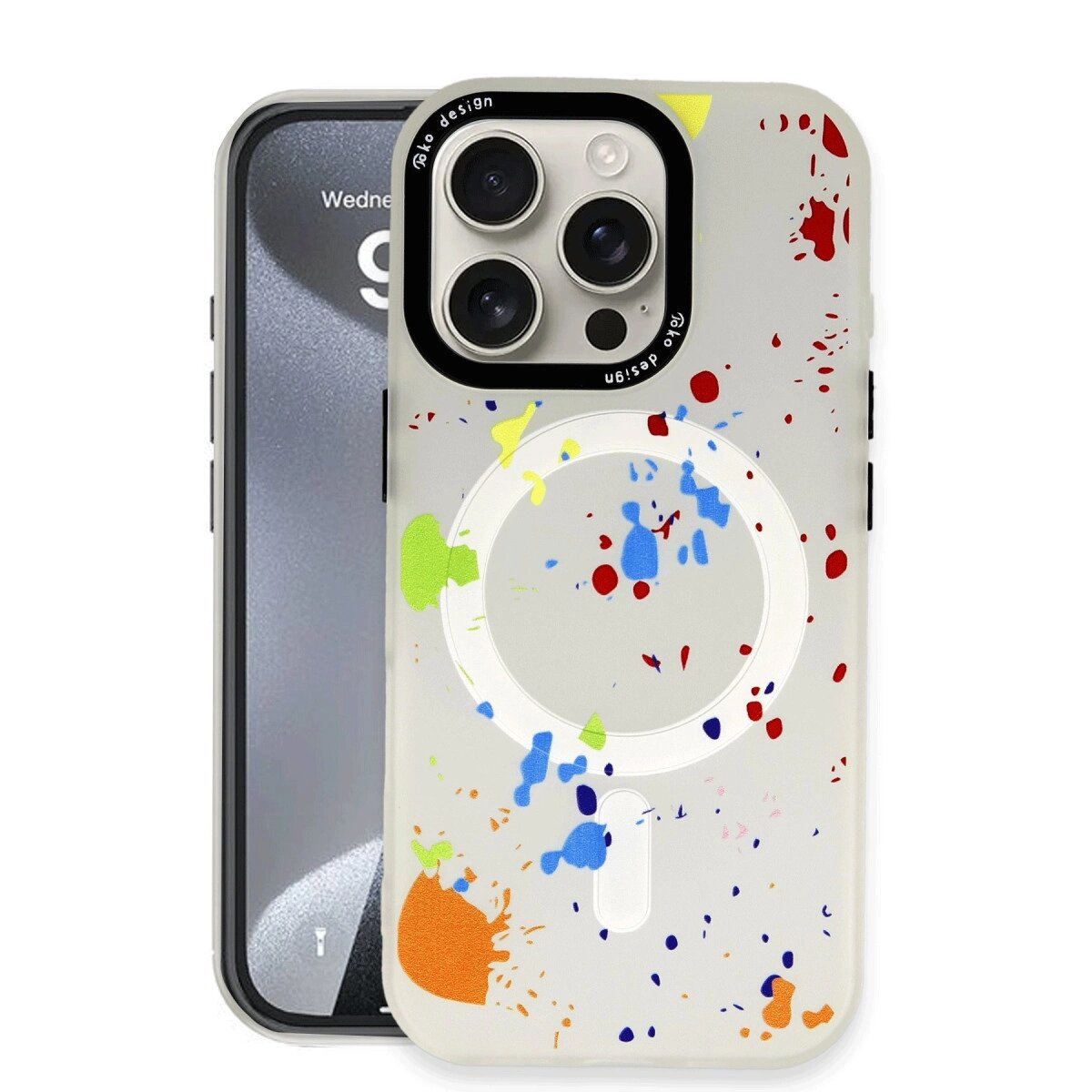 Joko İphone 16 Pro Max Colorful Magsafe Kapak - Şeffaf Joko İphone 16 Pro Max Colorful Magsafe Kapak - Şeffaf