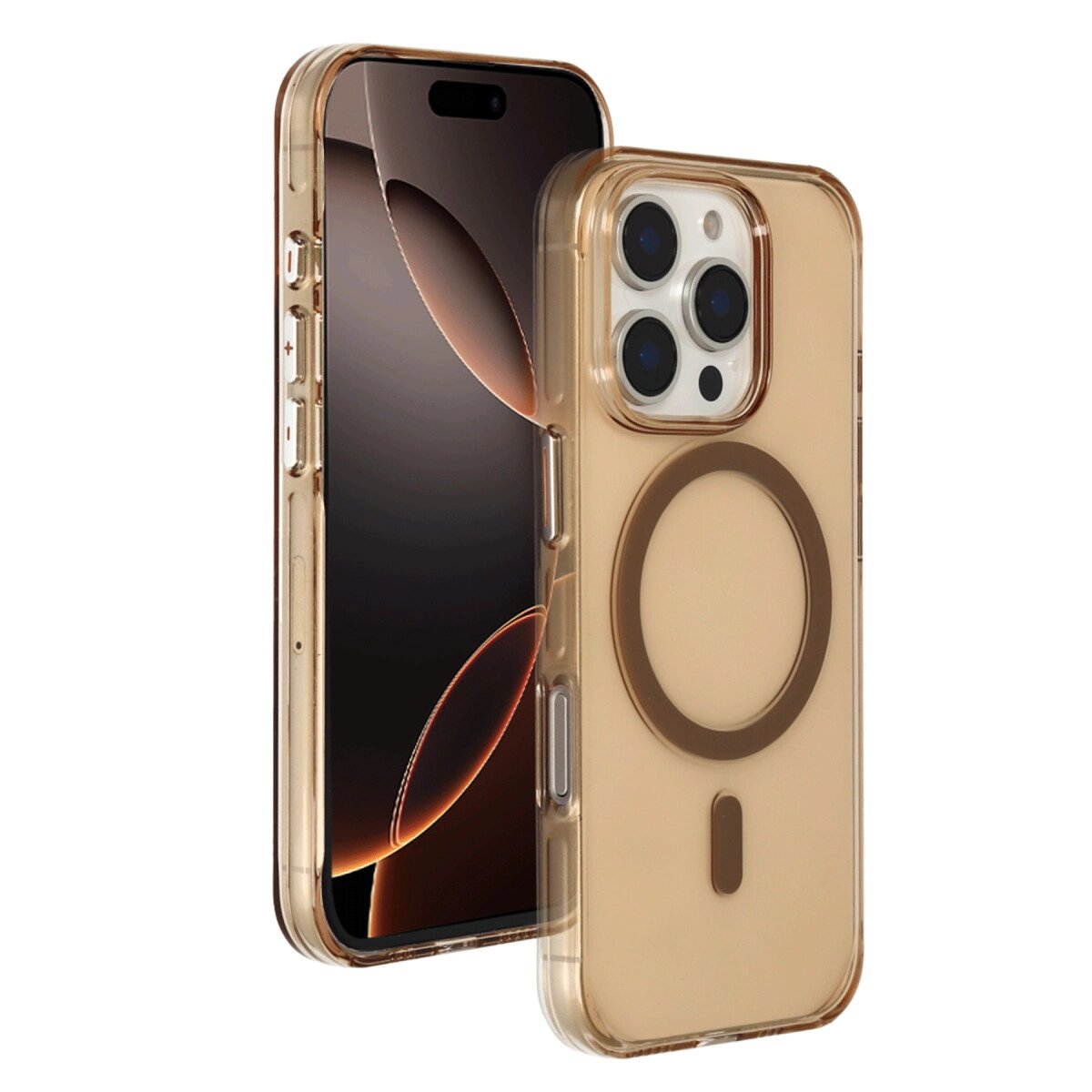 Joko İphone 16 Pro Max Gleam Pc Sert Magsafe Kılıf - Şeffaf-gold Joko İphone 16 Pro Max Gleam Pc Sert Magsafe Kılıf - Şeffaf-gold