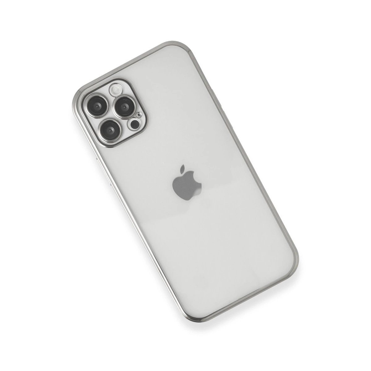 İphone 12 Pro Kılıf Razer Lensli Silikon - Gümüş