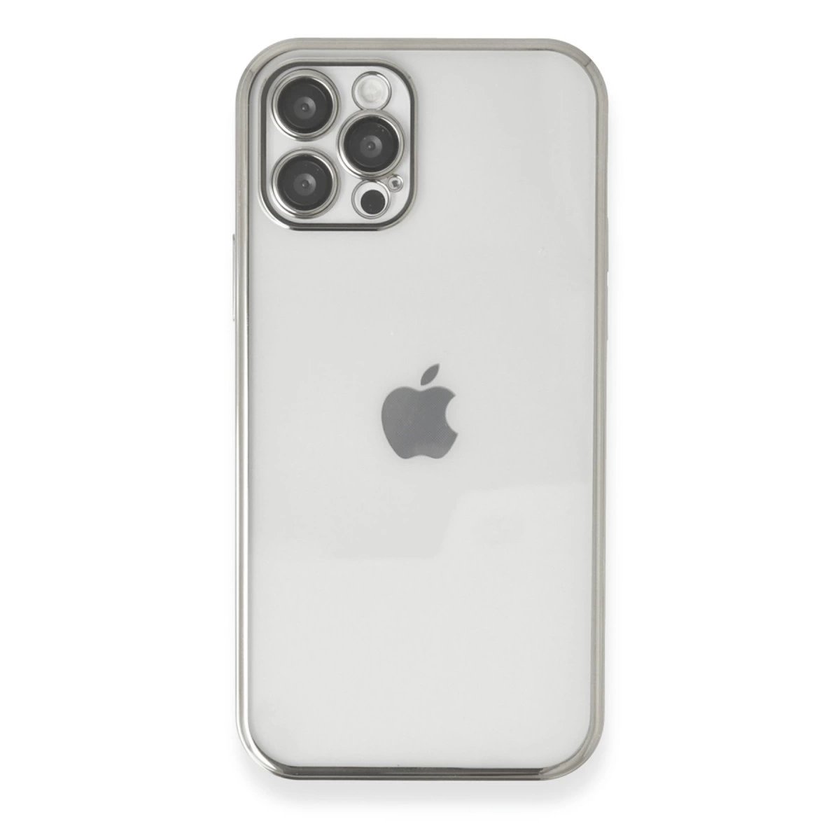 İphone 12 Pro Max Kılıf Razer Lensli Silikon - Gümüş İphone 12 Pro Max Kılıf Razer Lensli Silikon - Gümüş