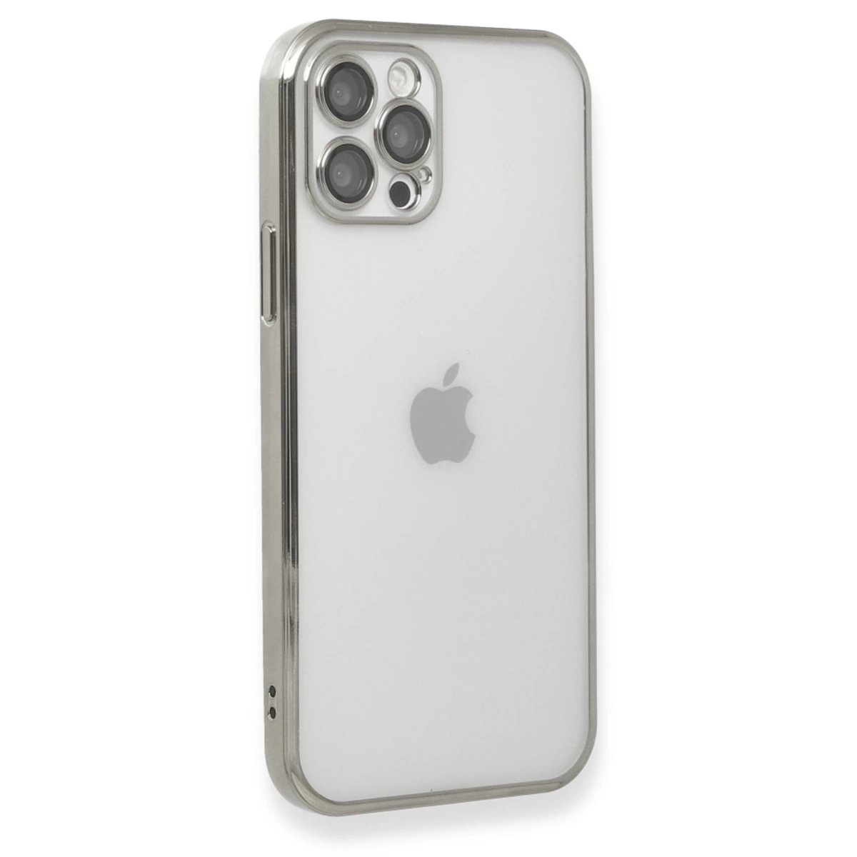 İphone 12 Pro Max Kılıf Razer Lensli Silikon - Gümüş İphone 12 Pro Max Kılıf Razer Lensli Silikon - Gümüş
