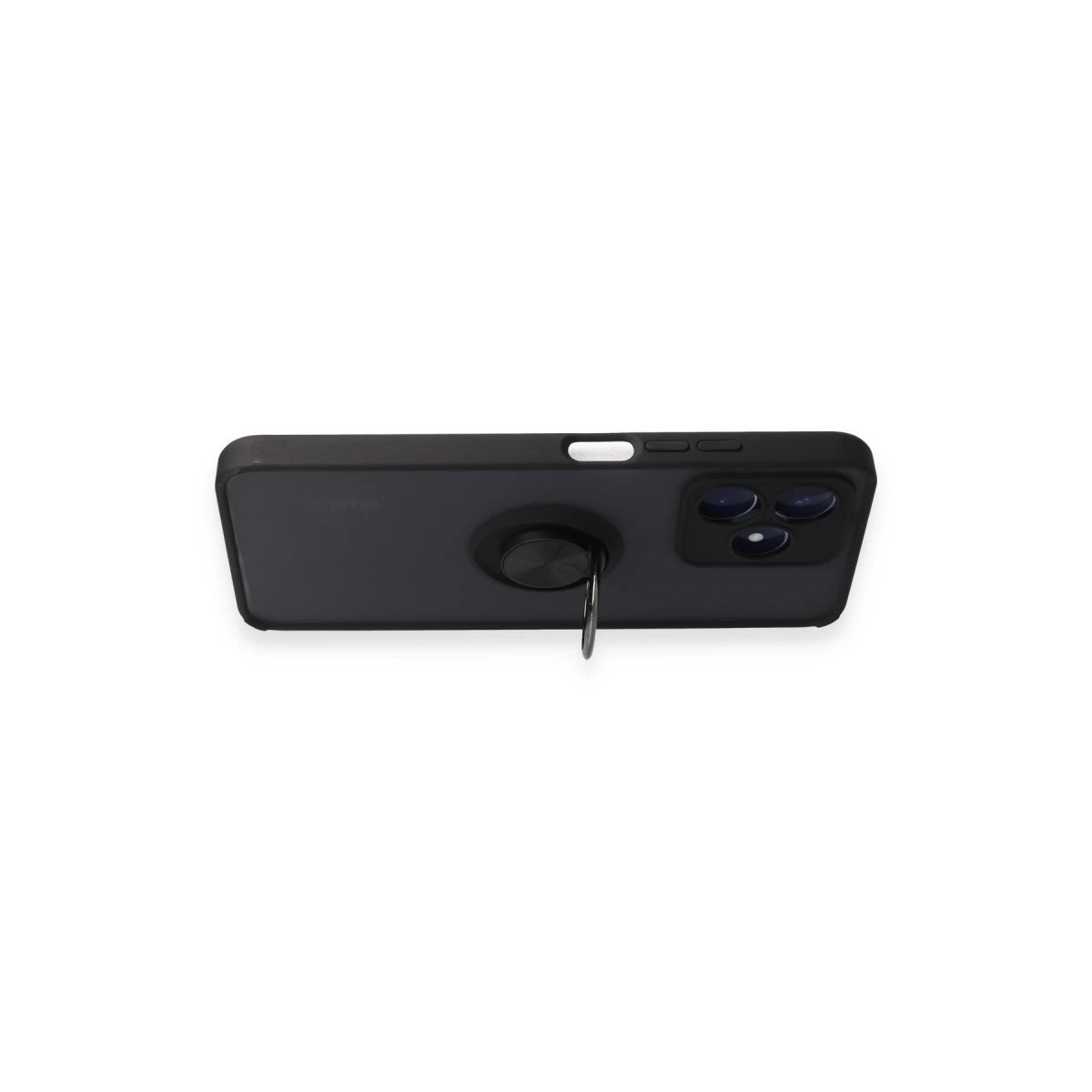 Realme C53 Kılıf Montreal Yüzüklü Silikon Kapak - Siyah Realme C53 Kılıf Montreal Yüzüklü Silikon Kapak - Siyah