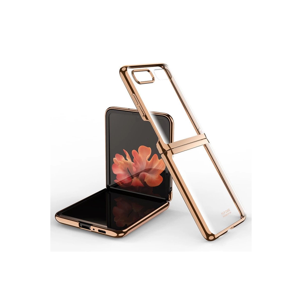 Samsung Galaxy Z Flip 4 Kılıf Fold Element Kapak - Gold Samsung Galaxy Z Flip 4 Kılıf Fold Element Kapak - Gold