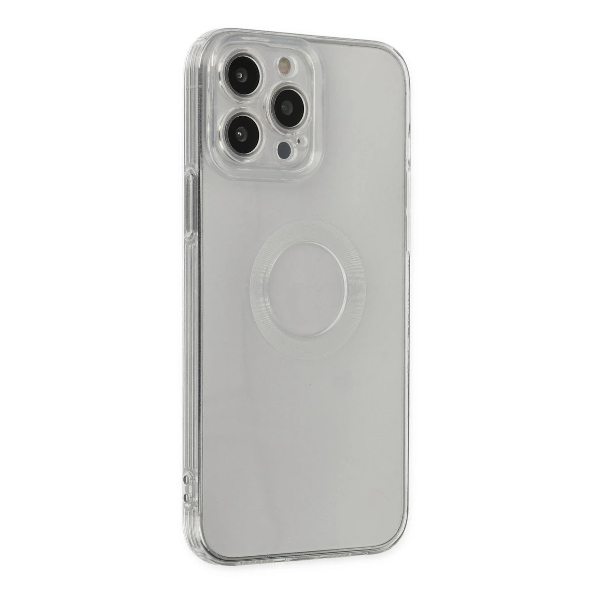 İphone 13 Pro Max Kılıf Santa Lens Silikon - Şeffaf