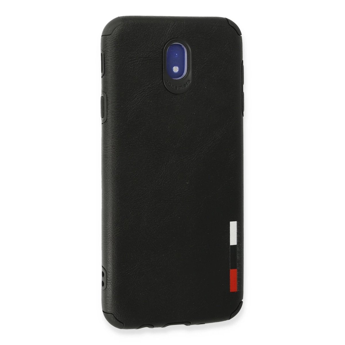 Samsung Galaxy J7 Pro / J730 Kılıf Loop Deri Silikon - Siyah