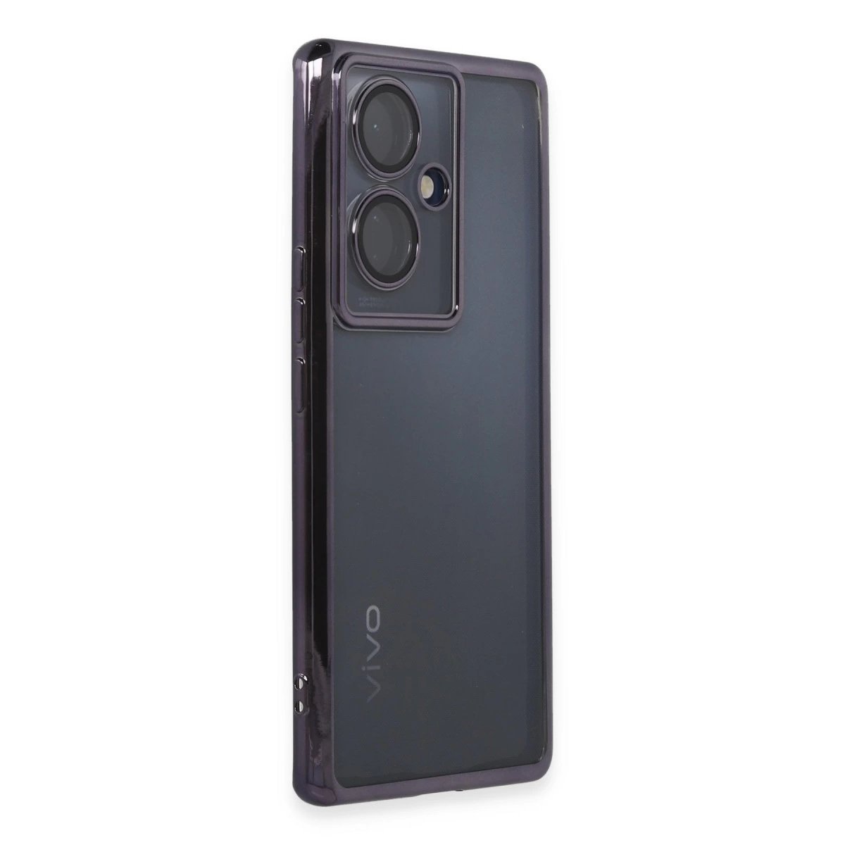 Vivo V29 Lite Kılıf Razer Lensli Silikon - Mor Vivo V29 Lite Kılıf Razer Lensli Silikon - Mor