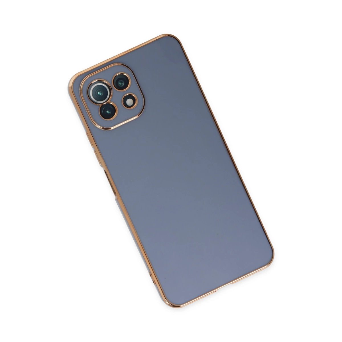 Xiaomi Mi 11 Lite Kılıf Volet Silikon - Mavi Xiaomi Mi 11 Lite Kılıf Volet Silikon - Mavi