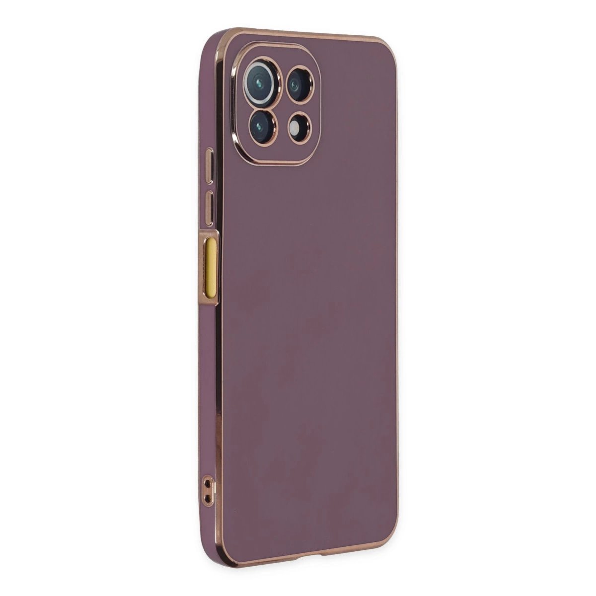Xiaomi Mi 11 Lite Kılıf Volet Silikon - Mor Xiaomi Mi 11 Lite Kılıf Volet Silikon - Mor