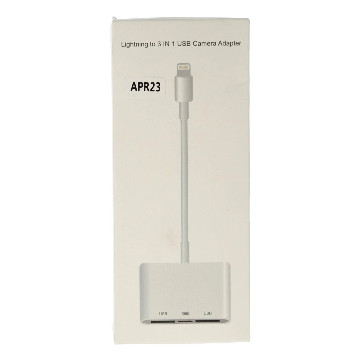 Apr23 Iphone Otg 3in1 - Beyaz