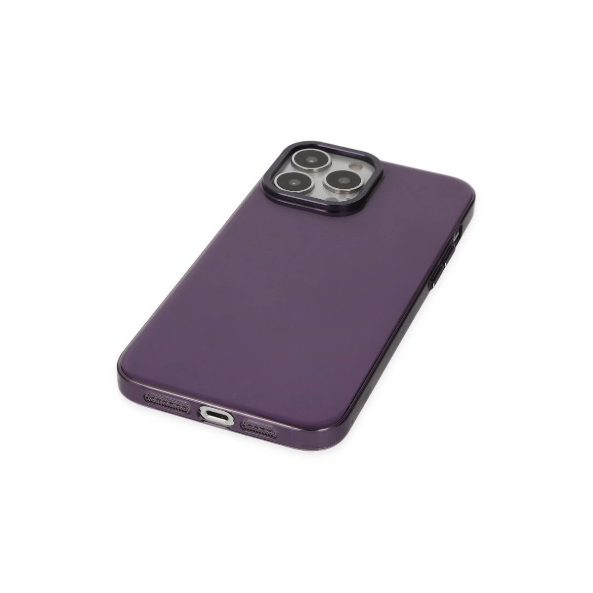 İphone 13 Pro Max Kılıf Anka Pc Sert Metal Kapak - Mor İphone 13 Pro Max Kılıf Anka Pc Sert Metal Kapak - Mor