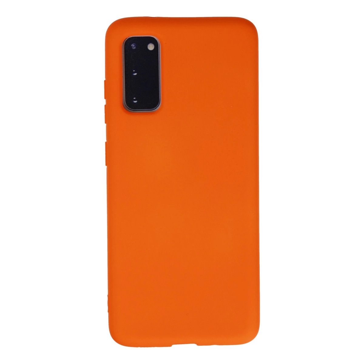 Samsung Galaxy S20 Kılıf Nano İçi Kadife Silikon - Turuncu Samsung Galaxy S20 Kılıf Nano İçi Kadife Silikon - Turuncu