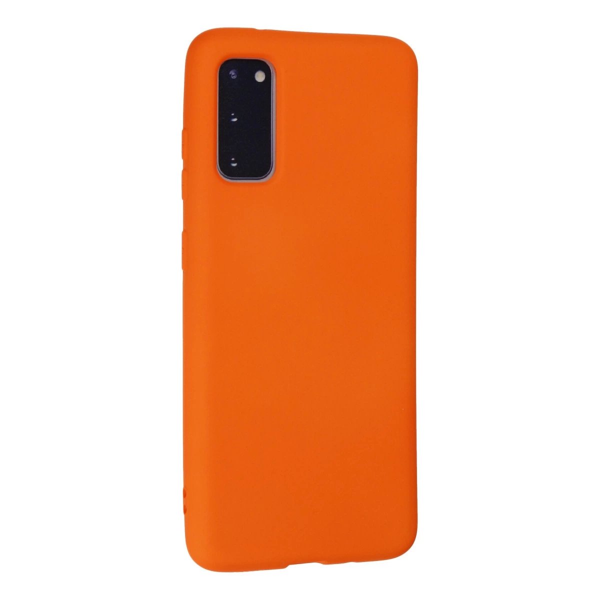 Samsung Galaxy S20 Kılıf Nano İçi Kadife Silikon - Turuncu Samsung Galaxy S20 Kılıf Nano İçi Kadife Silikon - Turuncu