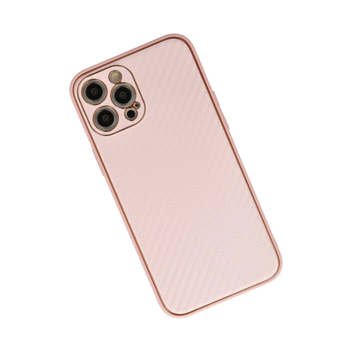 İphone 12 Pro Kılıf Coco Karbon Silikon - Pembe İphone 12 Pro Kılıf Coco Karbon Silikon - Pembe