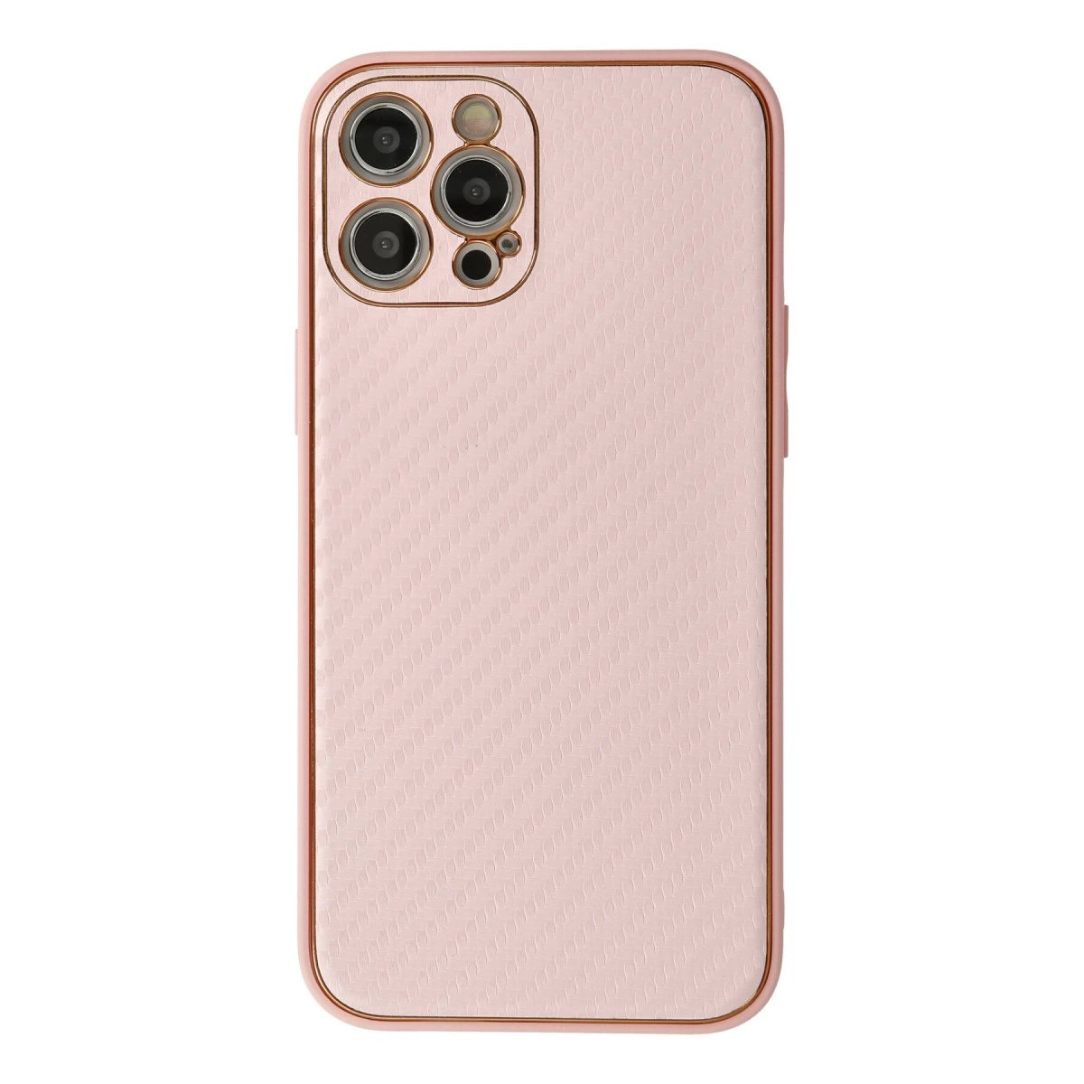 İphone 12 Pro Max Kılıf Coco Karbon Silikon - Pembe İphone 12 Pro Max Kılıf Coco Karbon Silikon - Pembe