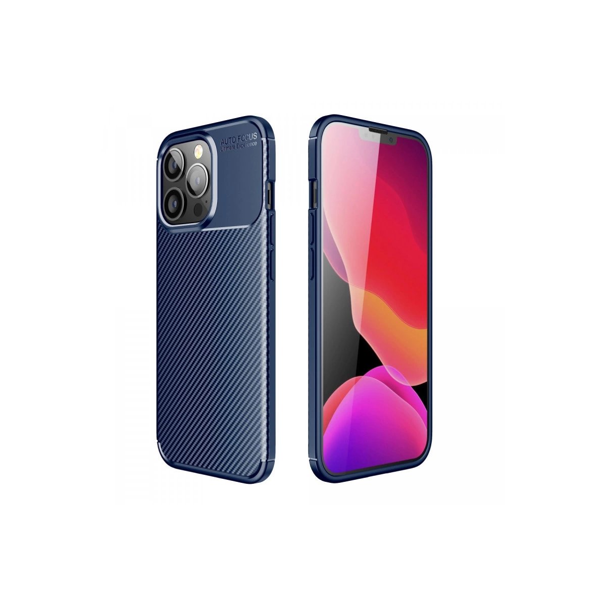 İphone 13 Pro Kılıf Auto Focus Karbon Kapak - Lacivert İphone 13 Pro Kılıf Auto Focus Karbon Kapak - Lacivert
