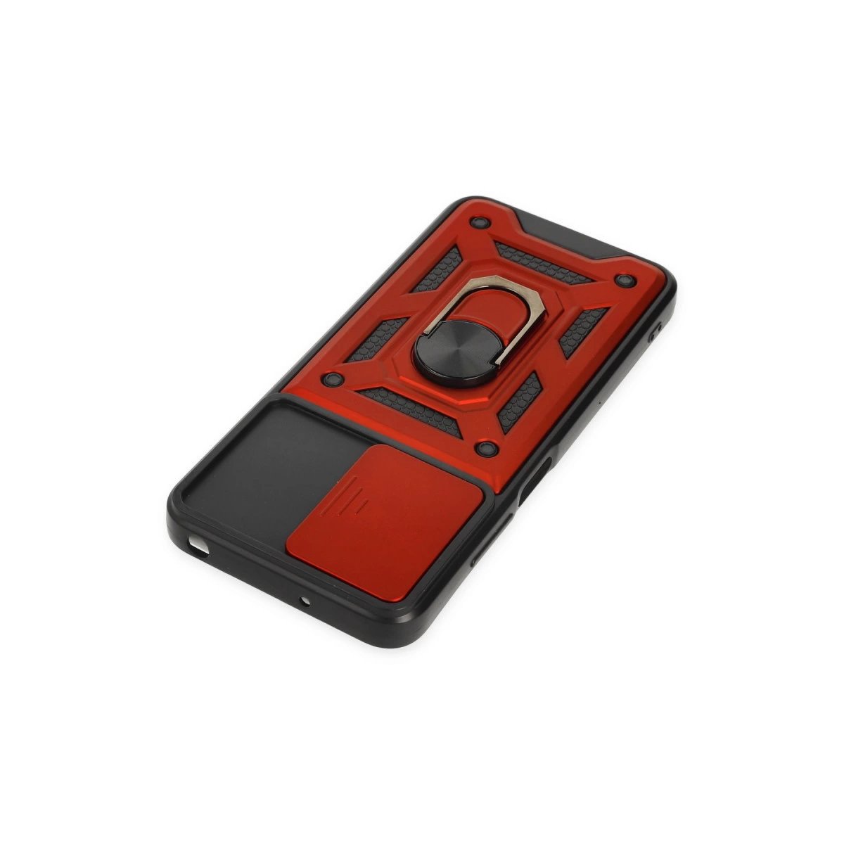 Xiaomi Poco M5 Kılıf Pars Lens Yüzüklü Silikon - Kırmızı Xiaomi Poco M5 Kılıf Pars Lens Yüzüklü Silikon - Kırmızı