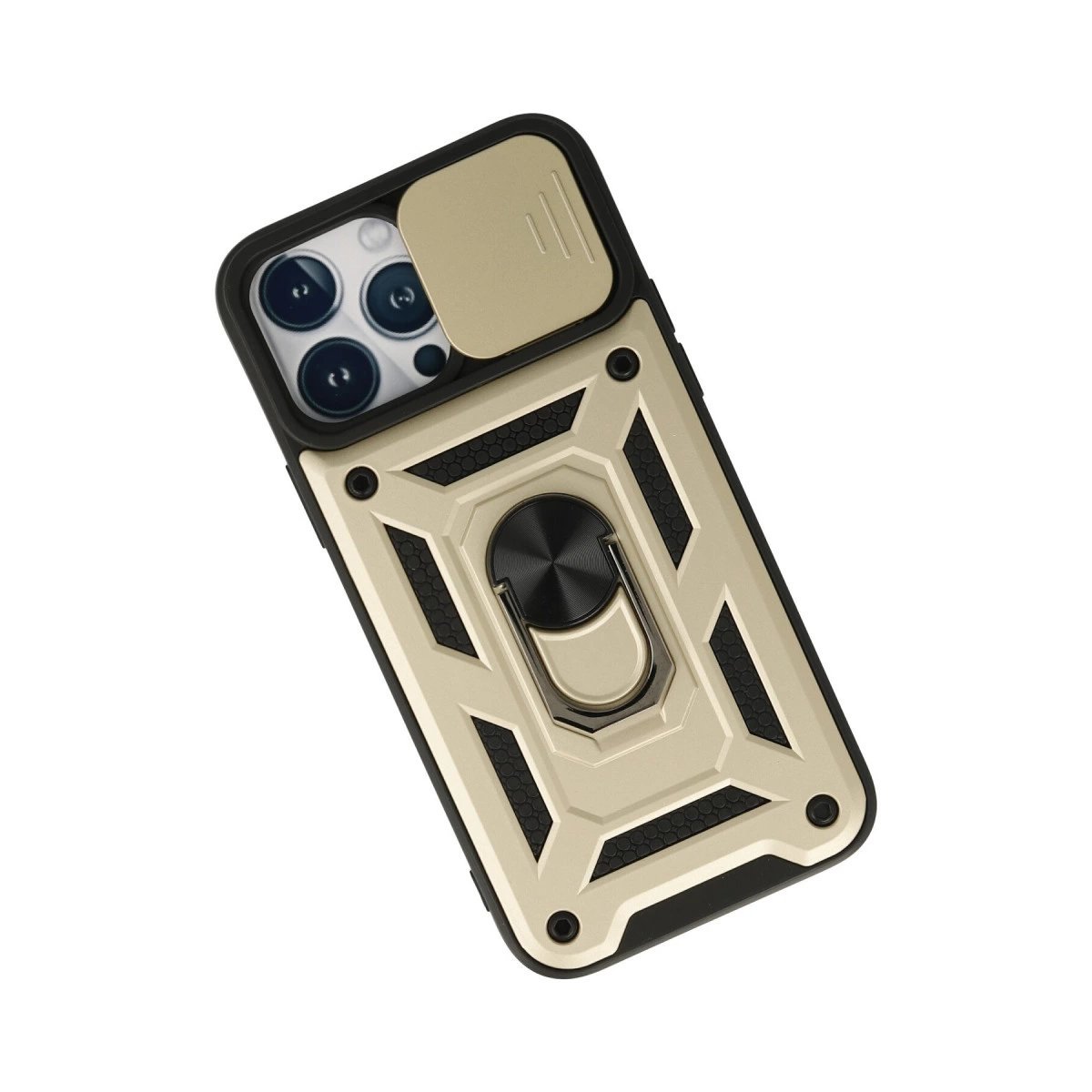 İphone 13 Pro Kılıf Pars Lens Yüzüklü Silikon - Gold İphone 13 Pro Kılıf Pars Lens Yüzüklü Silikon - Gold