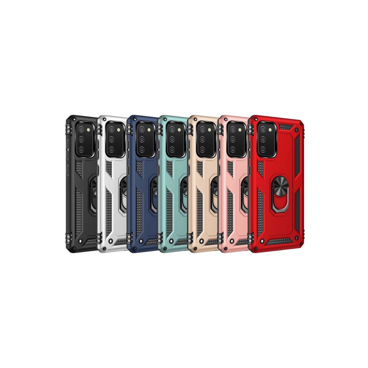 Samsung Galaxy A03s Kılıf Sofya Yüzüklü Silikon Kapak - Rose Samsung Galaxy A03s Kılıf Sofya Yüzüklü Silikon Kapak - Rose