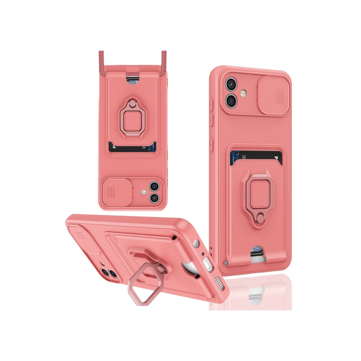 Galaxy A05 Kılıf Zuma Kartvizitli Yüzüklü  - Pembe