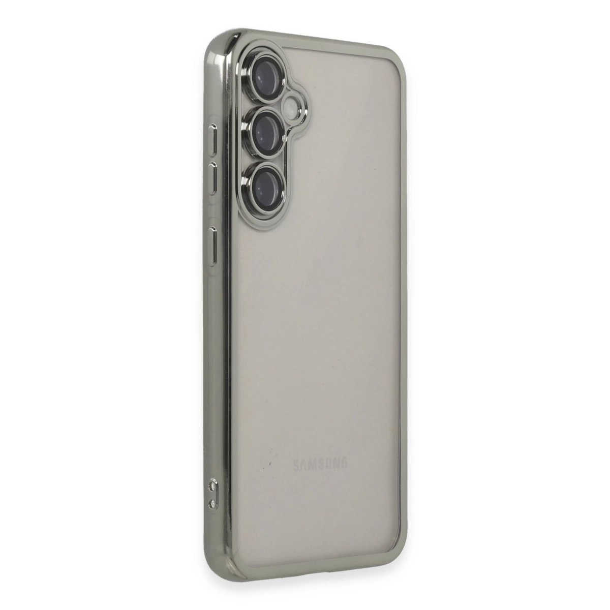 Samsung Galaxy S23 Fe Kılıf Razer Lensli Silikon - Gümüş