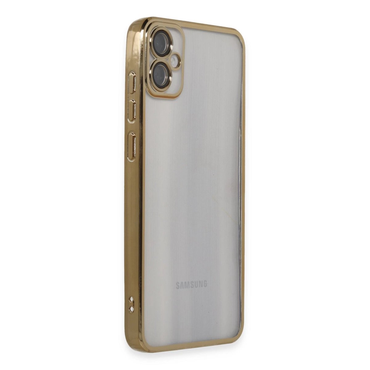 Samsung Galaxy A05 Kılıf Razer Lensli Silikon - Gold Samsung Galaxy A05 Kılıf Razer Lensli Silikon - Gold