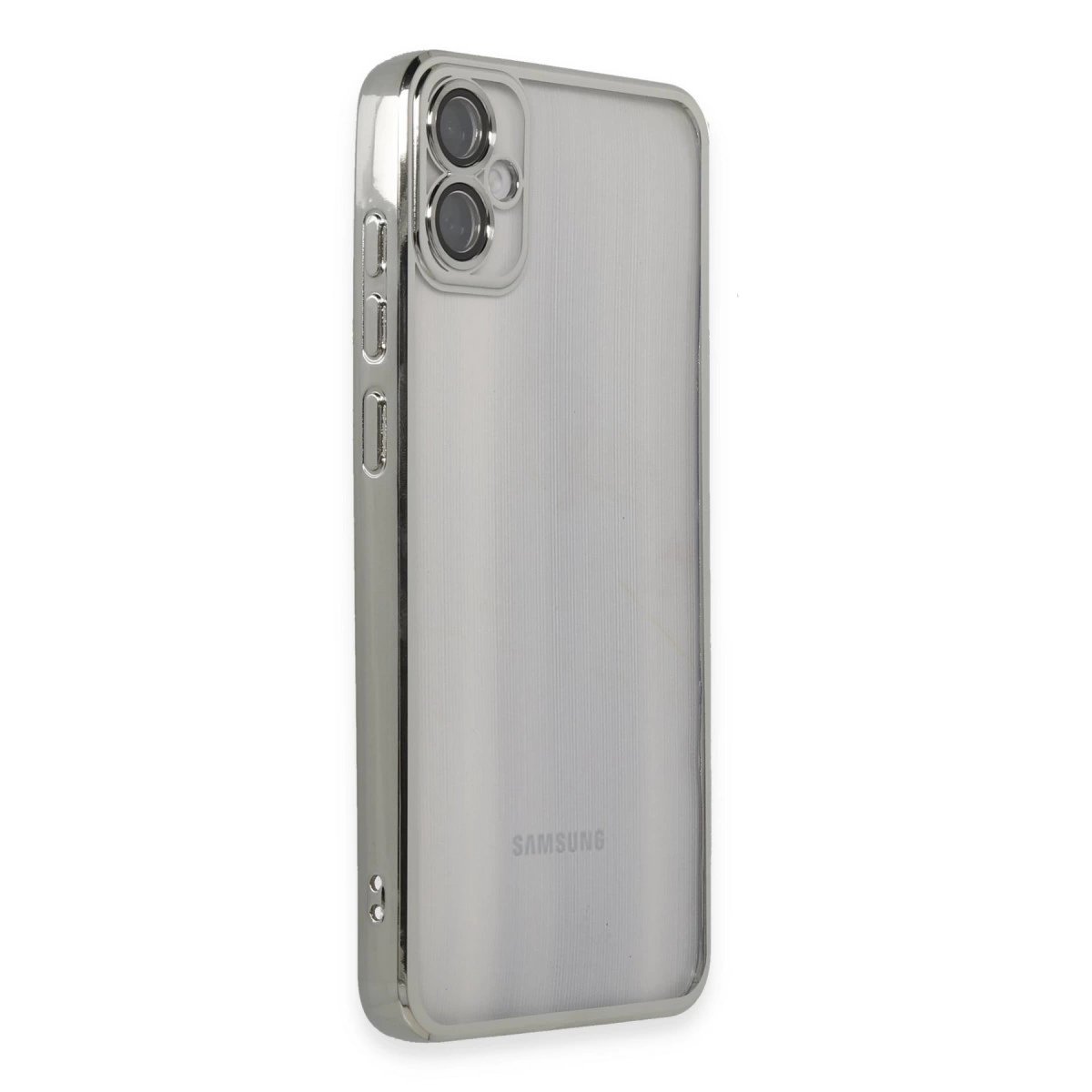 Samsung Galaxy A05 Kılıf Razer Lensli Silikon - Gümüş Samsung Galaxy A05 Kılıf Razer Lensli Silikon - Gümüş