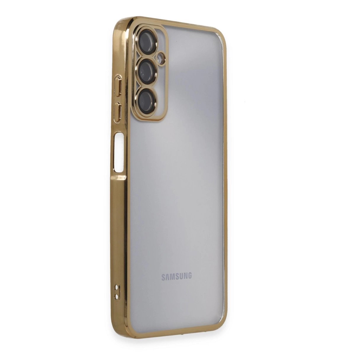 Samsung Galaxy A05s Kılıf Razer Lensli Silikon - Gold Samsung Galaxy A05s Kılıf Razer Lensli Silikon - Gold