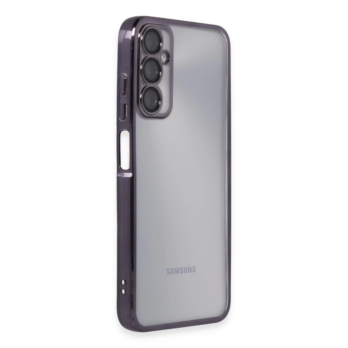 Samsung Galaxy A05s Kılıf Razer Lensli Silikon - Mor Samsung Galaxy A05s Kılıf Razer Lensli Silikon - Mor