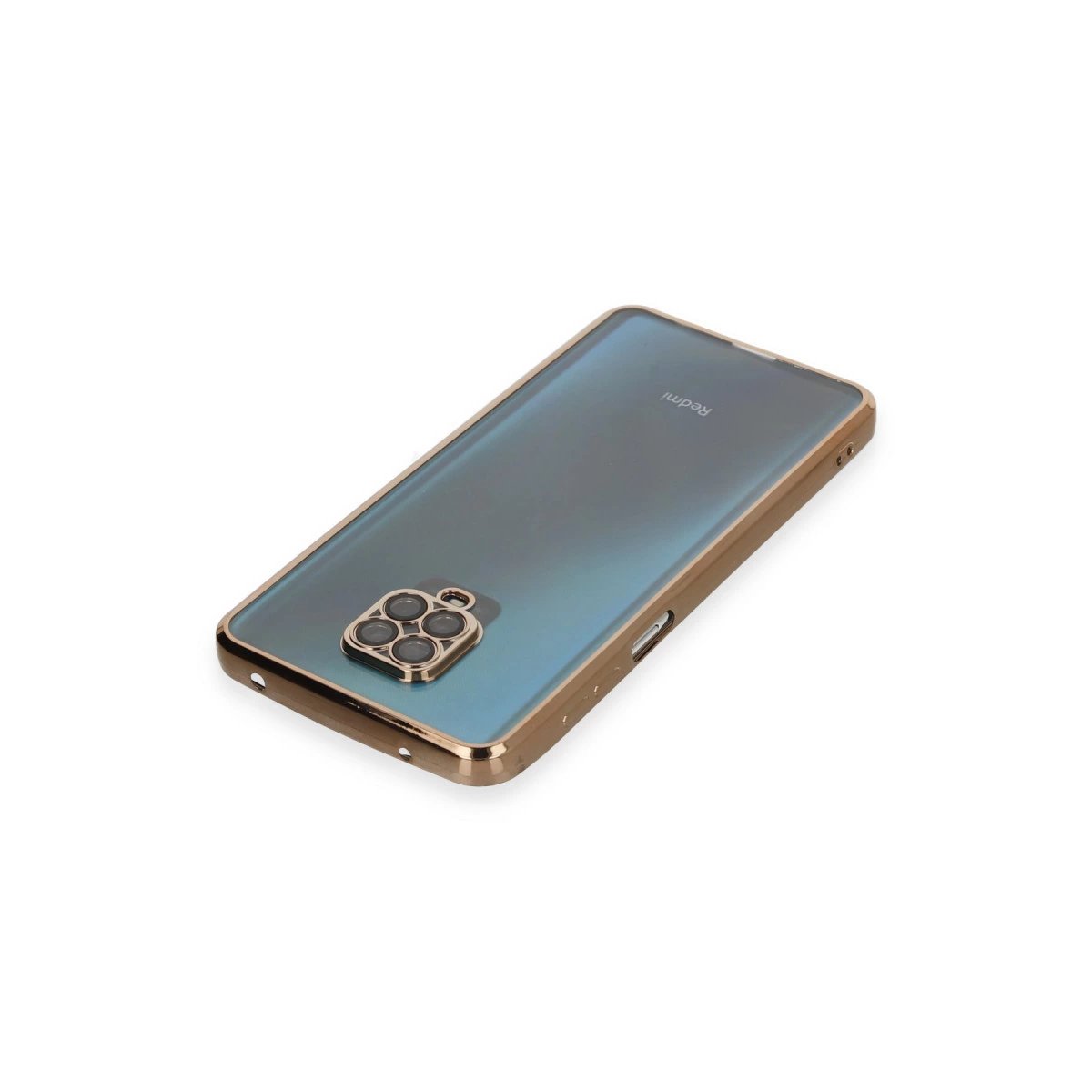 Xiaomi Redmi Note 9 Pro Kılıf Razer Lensli Silikon - Gold Xiaomi Redmi Note 9 Pro Kılıf Razer Lensli Silikon - Gold