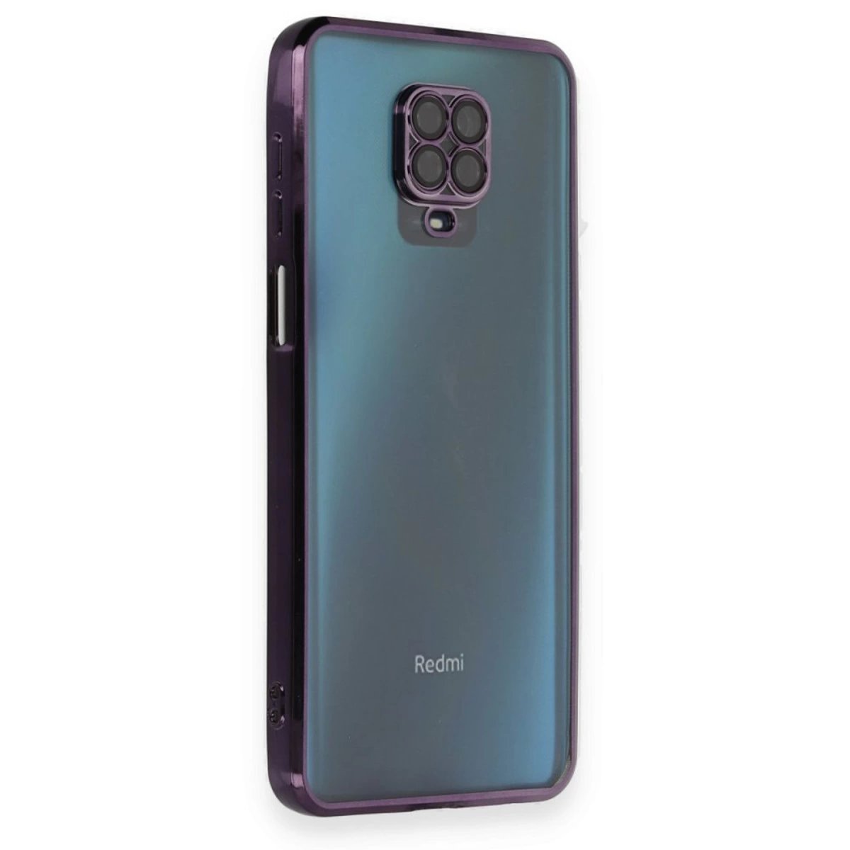 Xiaomi Redmi Note 9 Pro Kılıf Razer Lensli Silikon - Mor Xiaomi Redmi Note 9 Pro Kılıf Razer Lensli Silikon - Mor