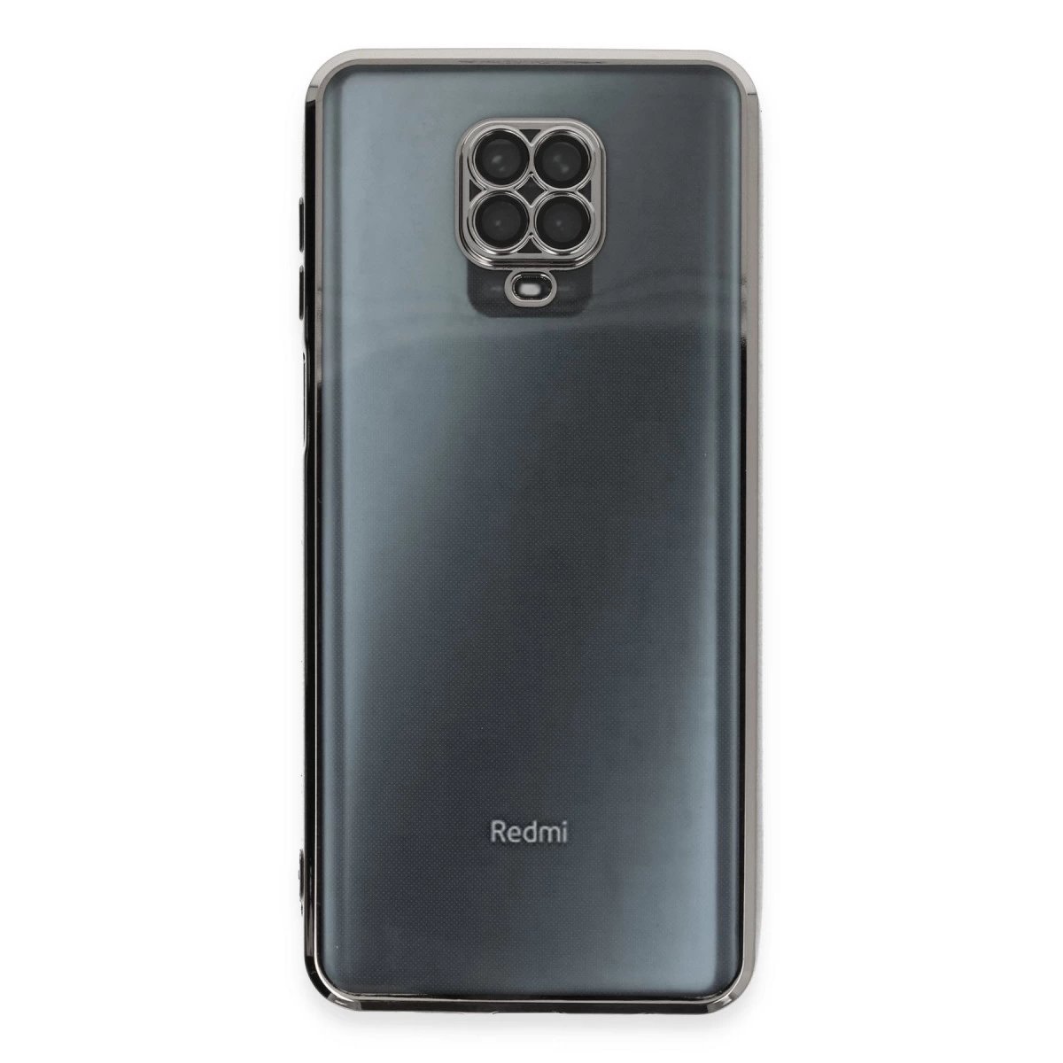 Xiaomi Redmi Note 9 Pro Kılıf Razer Lensli Silikon - Gümüş Xiaomi Redmi Note 9 Pro Kılıf Razer Lensli Silikon - Gümüş