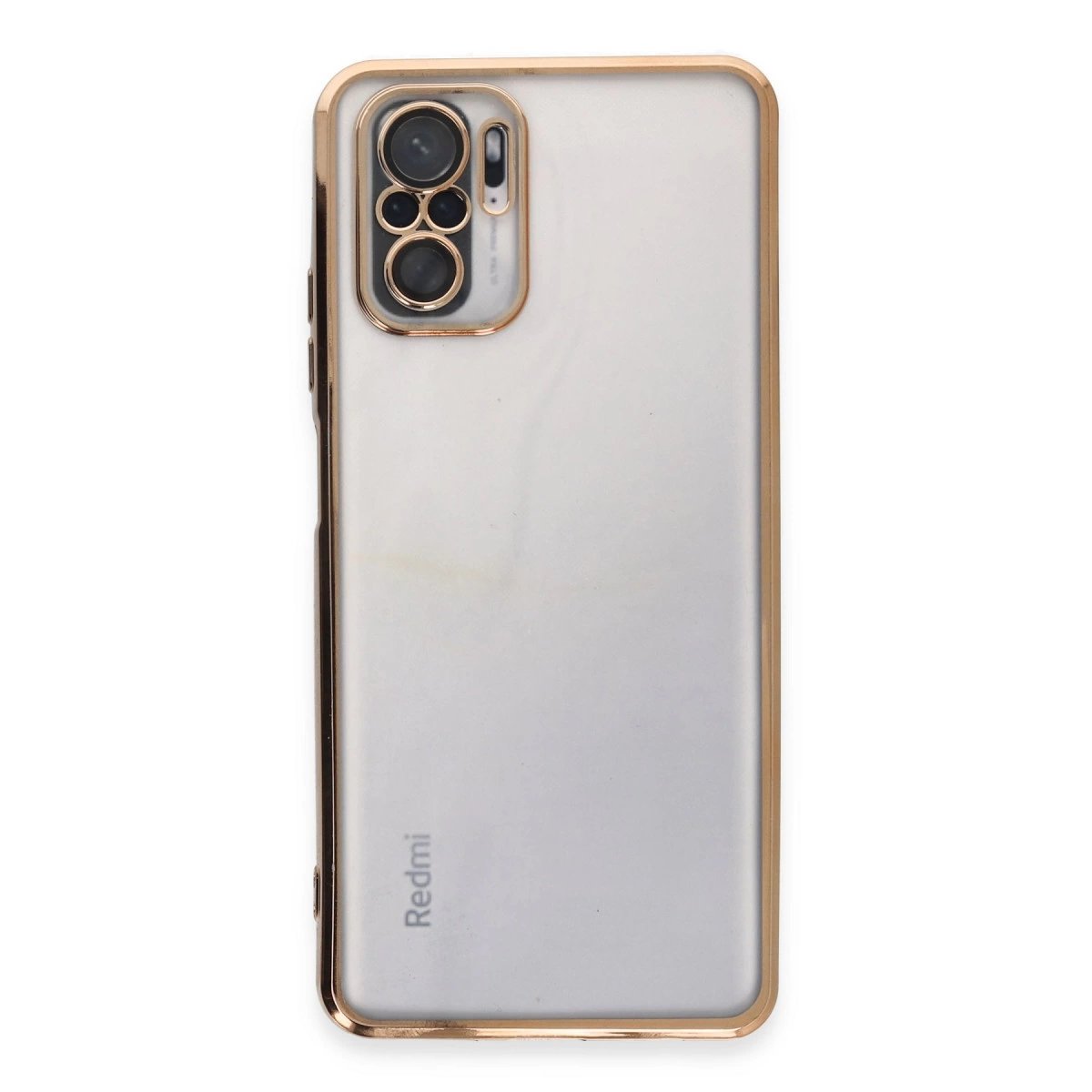 Xiaomi Redmi Note 10 Kılıf Razer Lensli Silikon - Gold Xiaomi Redmi Note 10 Kılıf Razer Lensli Silikon - Gold