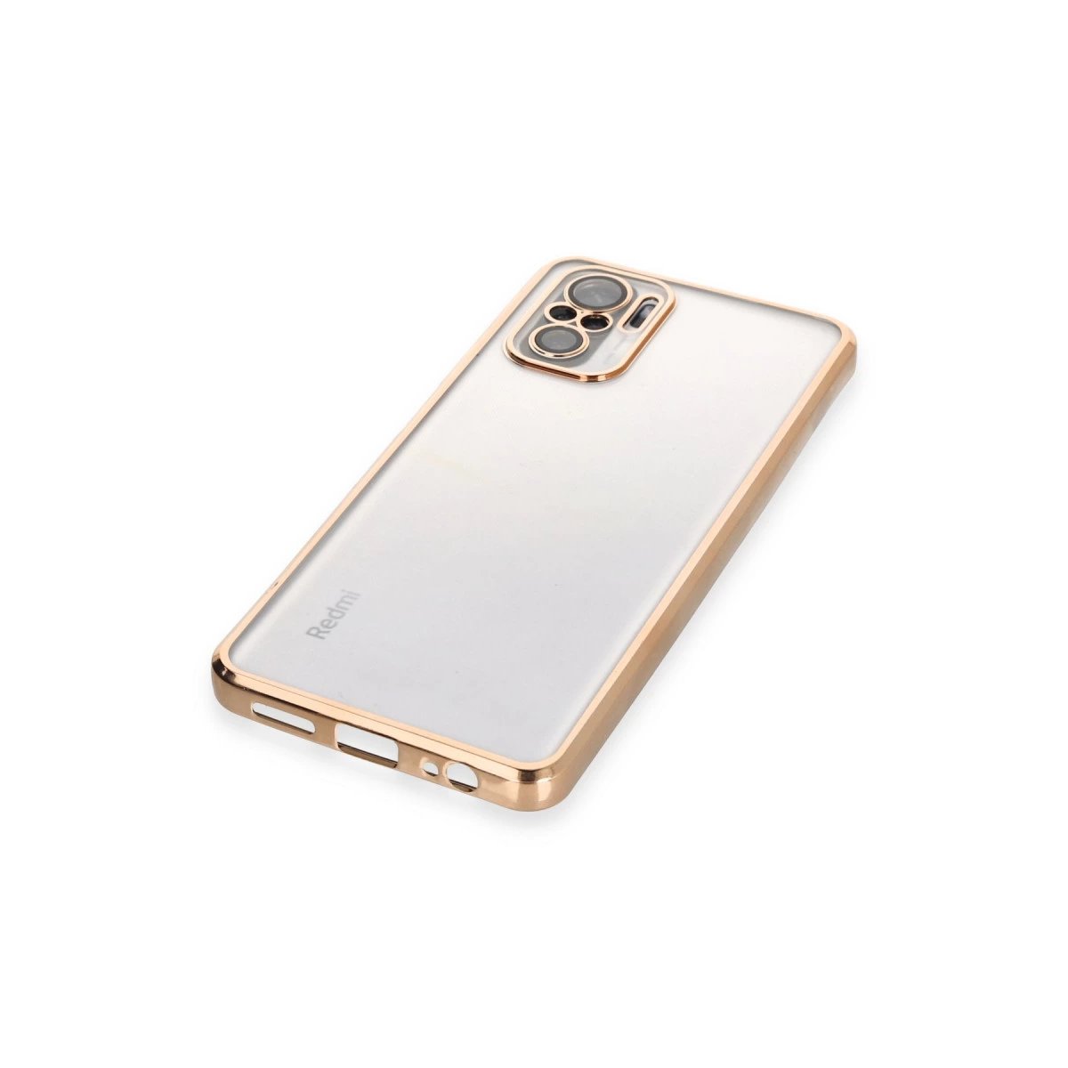 Xiaomi Redmi Note 10 Kılıf Razer Lensli Silikon - Gold Xiaomi Redmi Note 10 Kılıf Razer Lensli Silikon - Gold