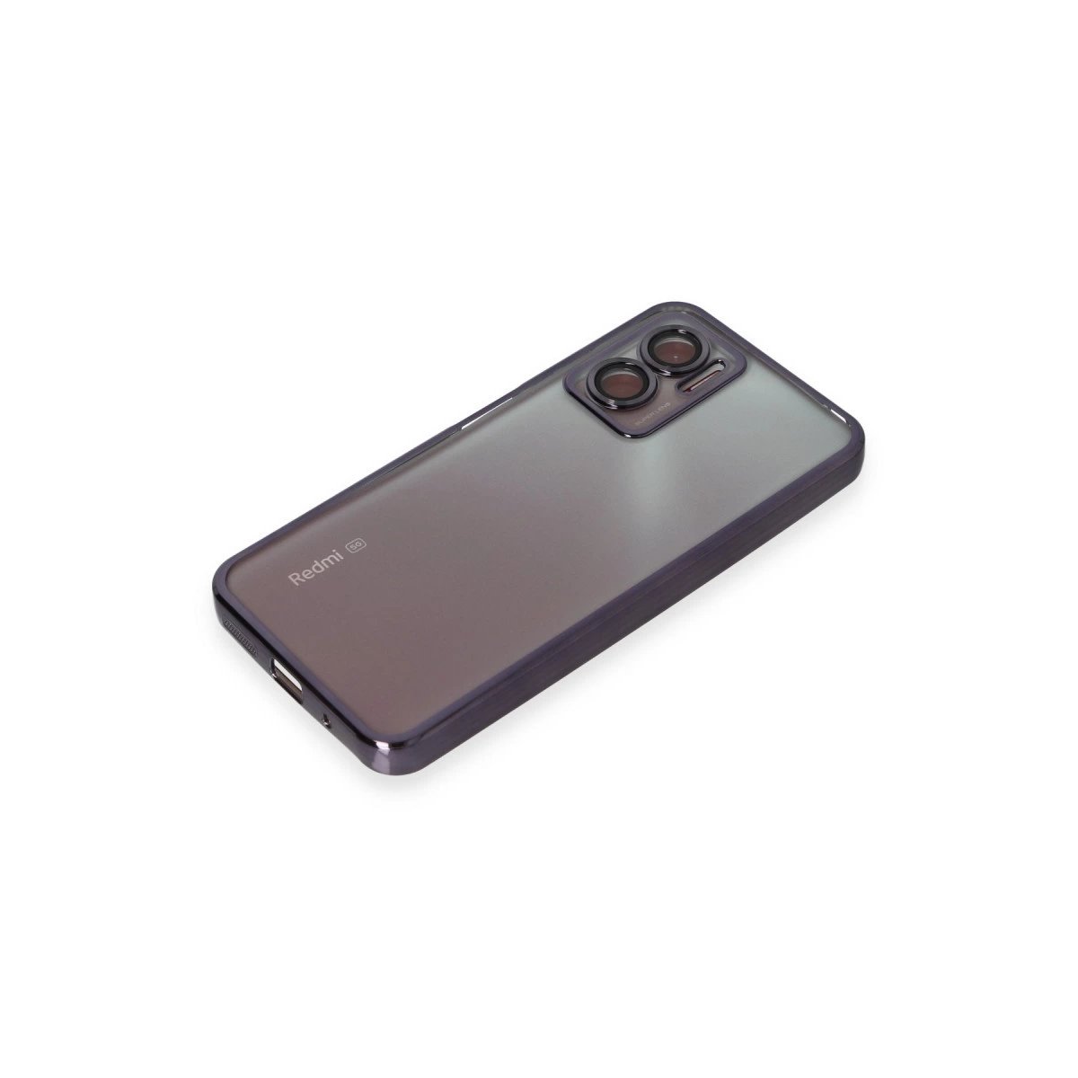 Xiaomi Redmi 10 5g Kılıf Razer Lensli Silikon - Mor Xiaomi Redmi 10 5g Kılıf Razer Lensli Silikon - Mor