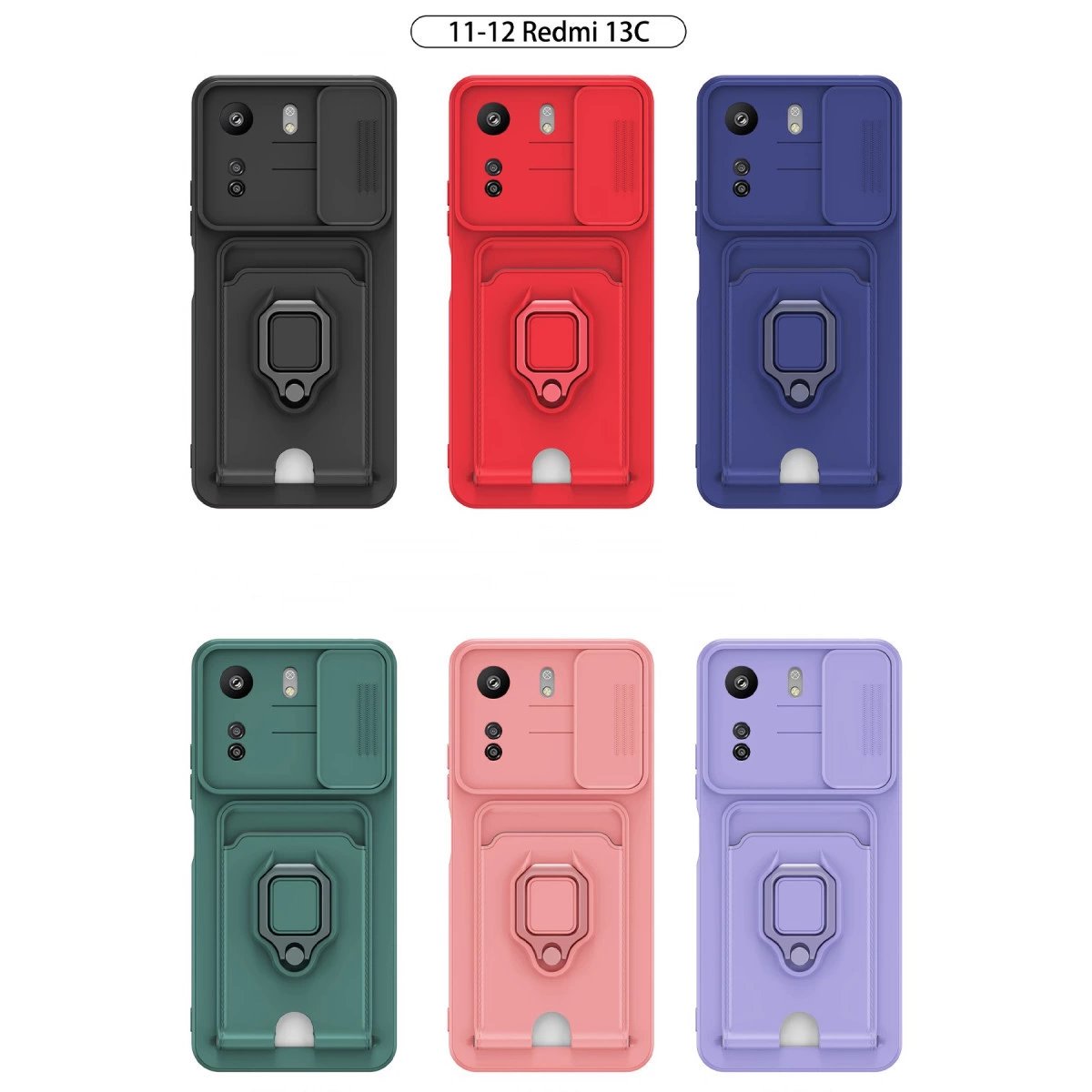 Xiaomi Redmi 13c Kılıf Zuma Kartvizitli Yüzüklü Silikon - Yeşil Xiaomi Redmi 13c Kılıf Zuma Kartvizitli Yüzüklü Silikon - Yeşil