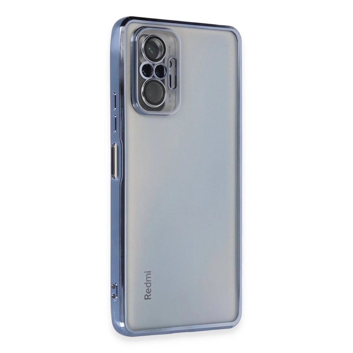 Xiaomi Redmi Note 10 Pro Kılıf Razer Lensli Silikon - Açık Mavi Xiaomi Redmi Note 10 Pro Kılıf Razer Lensli Silikon - Açık Mavi