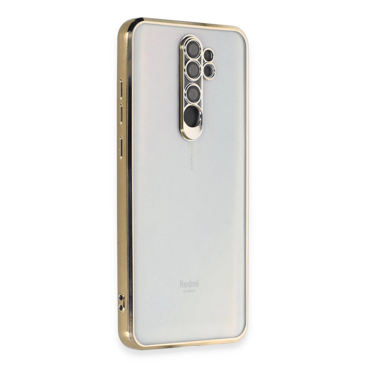 Xiaomi Redmi Note 8 Pro Kılıf Razer Lensli Silikon - Gold Xiaomi Redmi Note 8 Pro Kılıf Razer Lensli Silikon - Gold