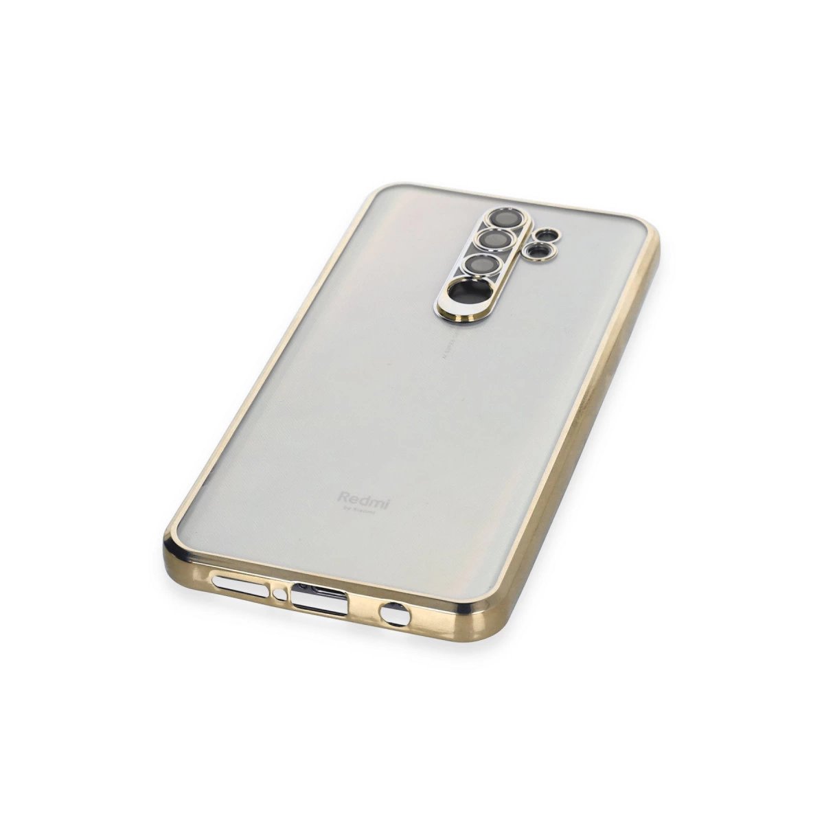 Xiaomi Redmi Note 8 Pro Kılıf Razer Lensli Silikon - Gold Xiaomi Redmi Note 8 Pro Kılıf Razer Lensli Silikon - Gold