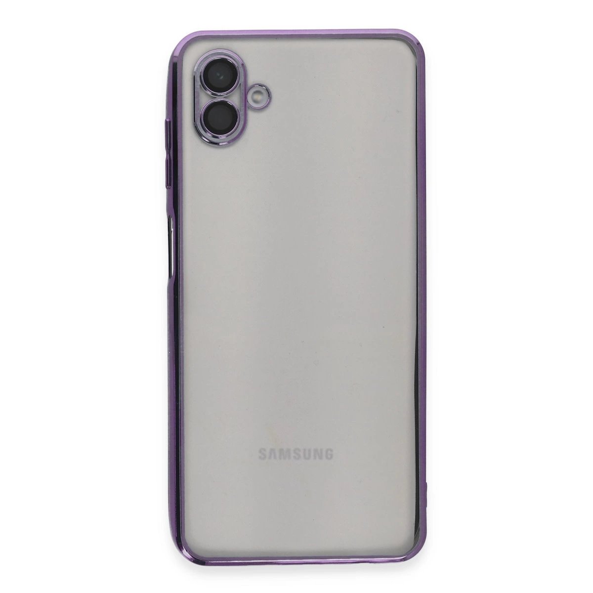 Samsung Galaxy A04 Kılıf Razer Lensli Silikon - Mor Samsung Galaxy A04 Kılıf Razer Lensli Silikon - Mor