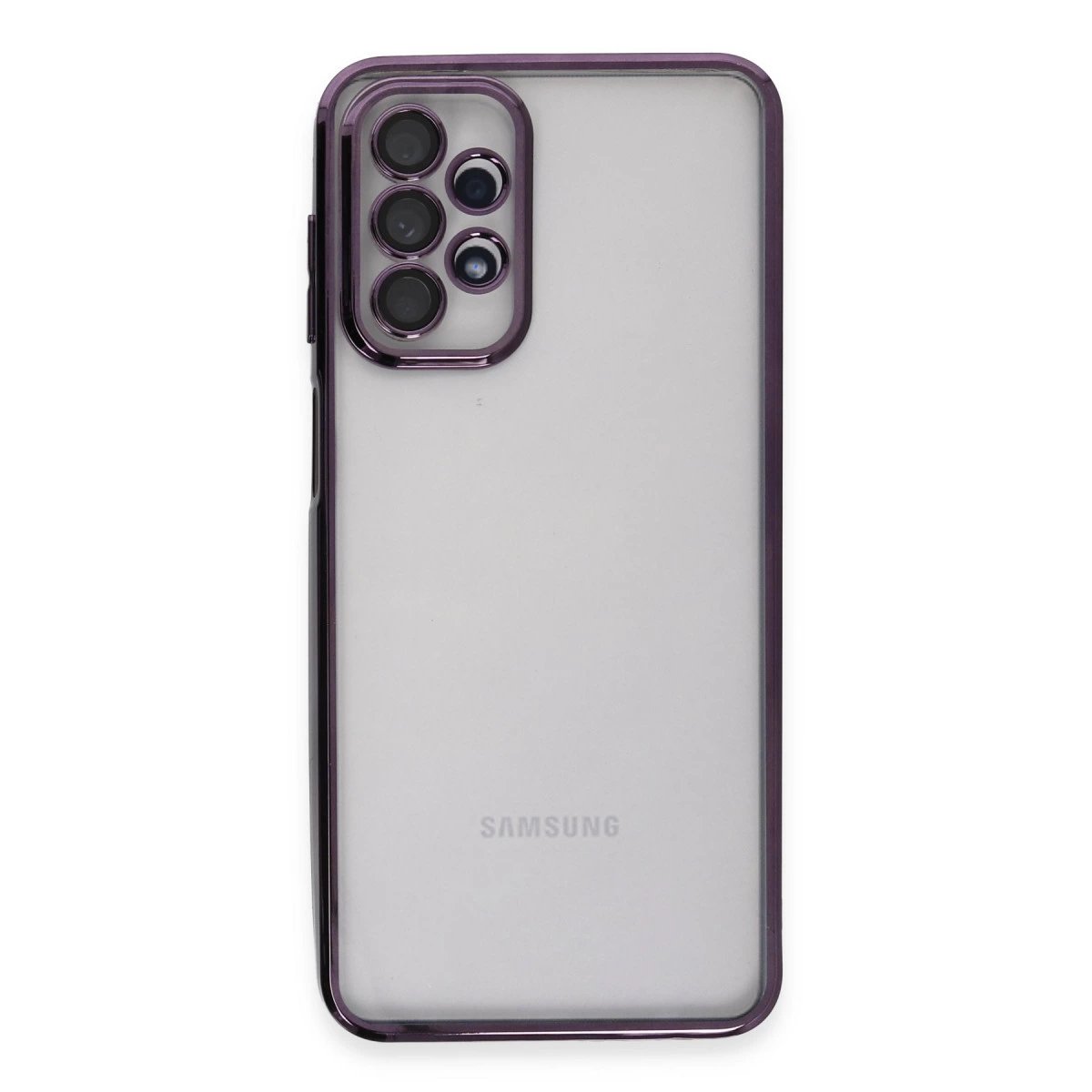 Samsung Galaxy A23 4g Kılıf Razer Lensli Silikon - Mor Samsung Galaxy A23 4g Kılıf Razer Lensli Silikon - Mor
