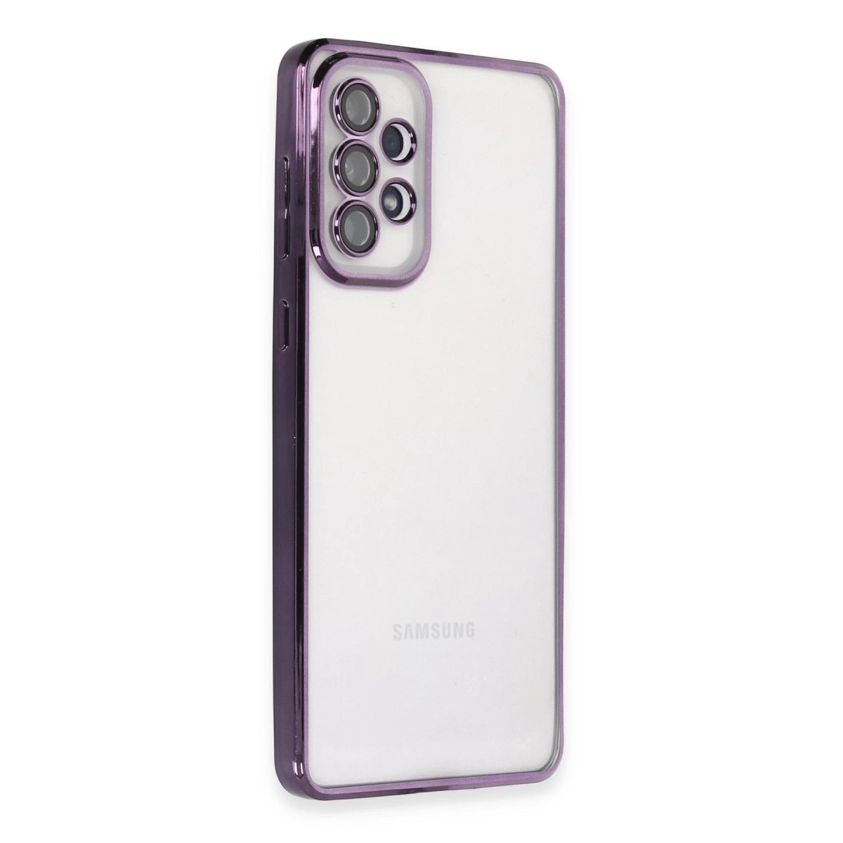 Samsung Galaxy A73 5g Kılıf Razer Lensli Silikon - Mor Samsung Galaxy A73 5g Kılıf Razer Lensli Silikon - Mor