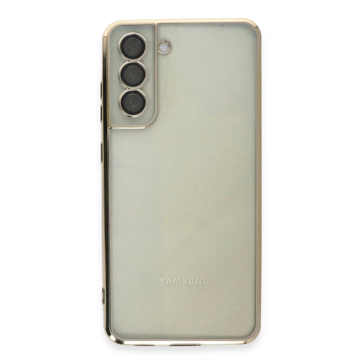 Samsung Galaxy S21 Fe Kılıf Razer Lensli Silikon - Gold Samsung Galaxy S21 Fe Kılıf Razer Lensli Silikon - Gold
