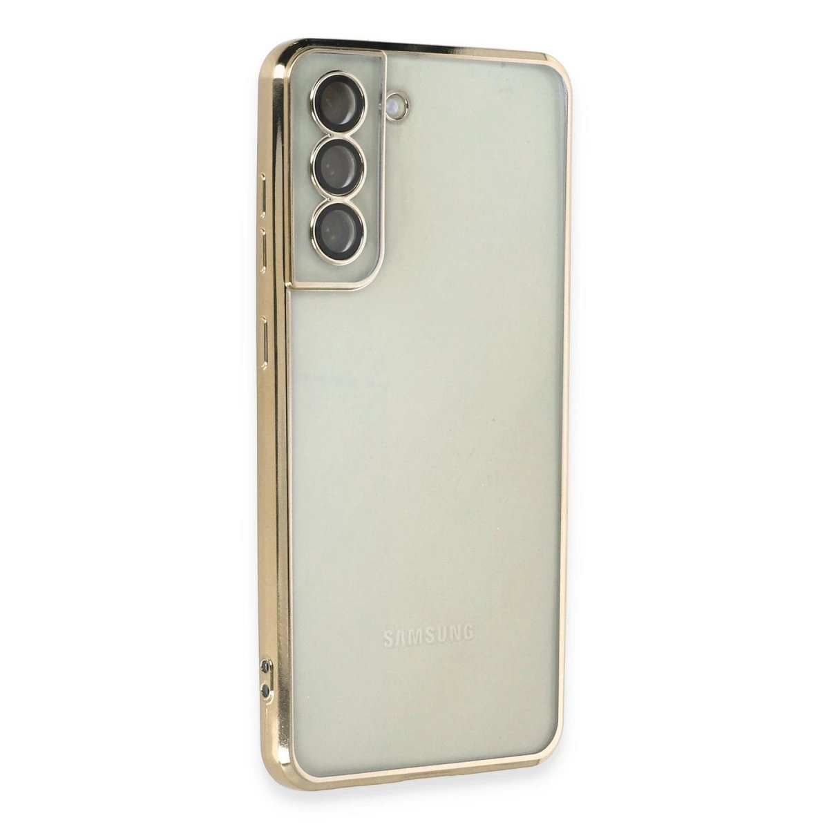 Samsung Galaxy S21 Fe Kılıf Razer Lensli Silikon - Gold Samsung Galaxy S21 Fe Kılıf Razer Lensli Silikon - Gold