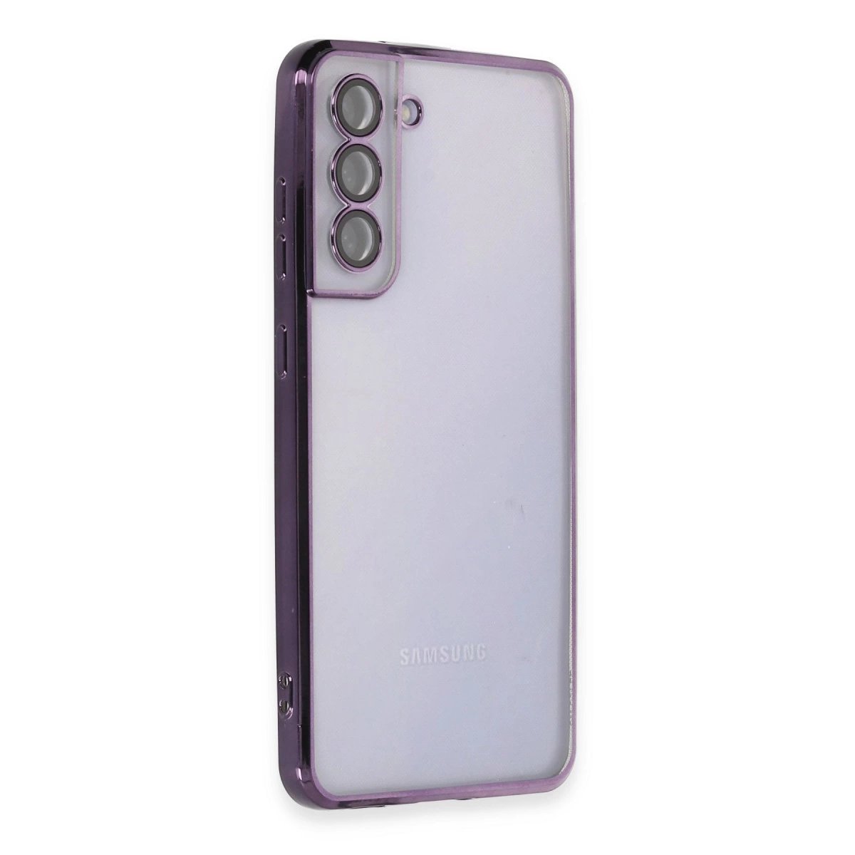 Samsung Galaxy S21 Fe Kılıf Razer Lensli Silikon - Mor Samsung Galaxy S21 Fe Kılıf Razer Lensli Silikon - Mor