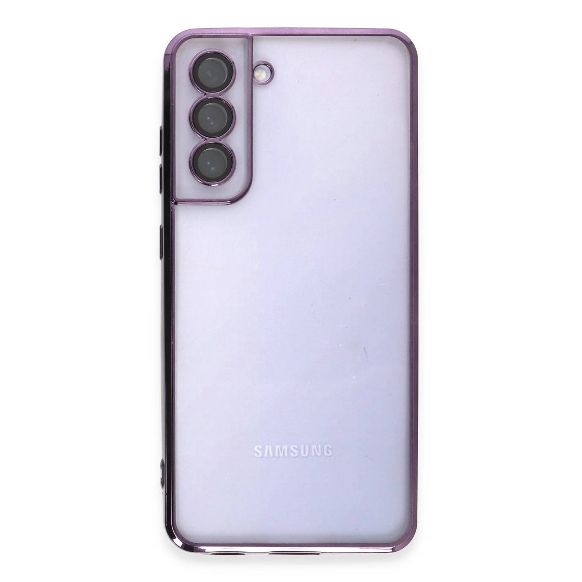 Samsung Galaxy S21 Fe Kılıf Razer Lensli Silikon - Mor Samsung Galaxy S21 Fe Kılıf Razer Lensli Silikon - Mor