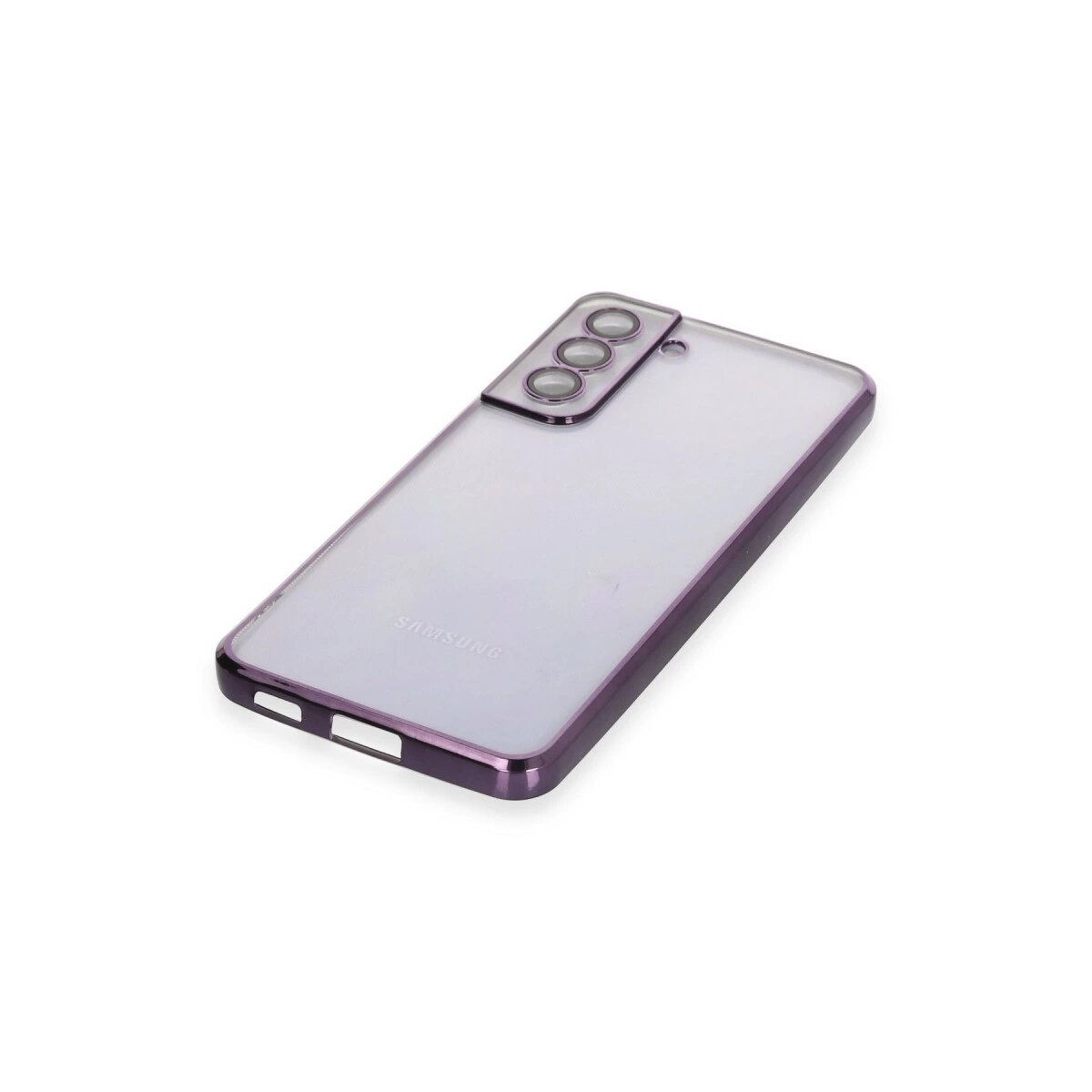 Samsung Galaxy S21 Fe Kılıf Razer Lensli Silikon - Mor Samsung Galaxy S21 Fe Kılıf Razer Lensli Silikon - Mor
